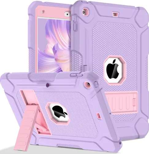 Miniatura 10 de Funda LTROP para iPad de 10.2 Pulgadas 9ª/ 8ª/ 7ª Generación (2021/2020/ 2019) con Soporte para Lápiz y Soporte, Funda Protectora Resistente Híbrida