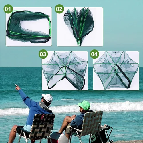 Miniatura 2 de La trampa de pesca plegable mágica, red de pesca plegable, red de trampa de pesca fortalecida autoplegable 2024, trampas de pececillos para peces