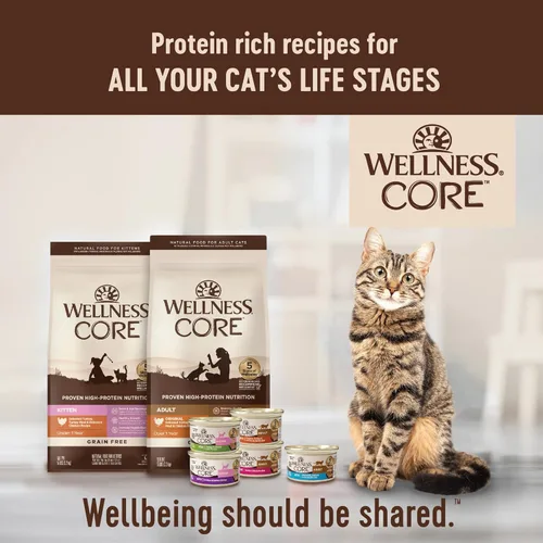 Miniatura 8 de Wellness CORE Signature Selects - Alimento húmedo para gatos adultos, natural, rico en proteínas, sin granos, 2.8 onzas, paquete de 8