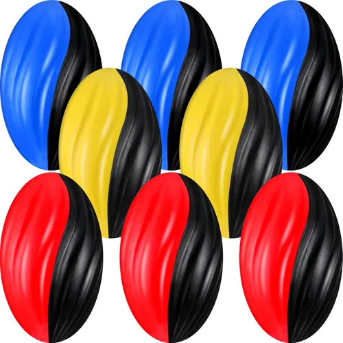 Lewtemi 8 minibalones de fútbol para niños, bolas de fútbol de espuma suave en espiral, a granel, mini juguete deportivo de cumpleaños para Colores