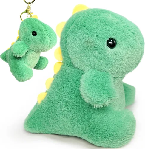 Miniatura 11 de Animales de peluche de dinosaurio para niñas y niños, mini llaveros de peluche para niños, juguete de peluche de dinosaurios, lindo animal