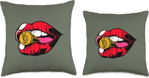 Miniatura 3 de Rojo Sexy Labios Dientes Lengua Boca Almohada