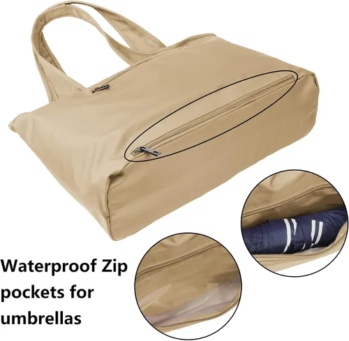 Miniatura 5 de ZOOEASS - Bolso grande de hombro para mujer, impermeable, multifunción, de nailon, para viaje