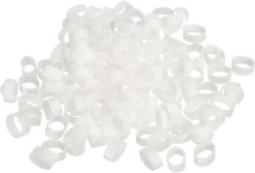 Miniatura 8 de PATIKIL Bandas de goma de silicona, 100 unidades, antideslizantes, de 0.9 pulgadas, color negro plano, para envolver cables, envolturas de bolsas