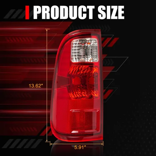 Miniatura 2 de RANSOTO Luz trasera compatible con Ford F250 F350 F-250 F-350 Super Duty 2008-2016 lado izquierdo del conductor trasero de la lámpara trasera