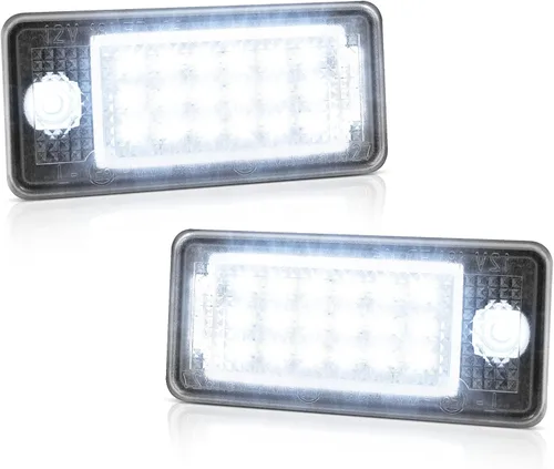 Miniatura 8 de litzland Luces LED para matrícula, compatibles con Audi A3 S3 A4 S4 A6 S6 A8 S8 Q7 RS4 lente transparente, lámpara LED para matrícula, paquete de 2