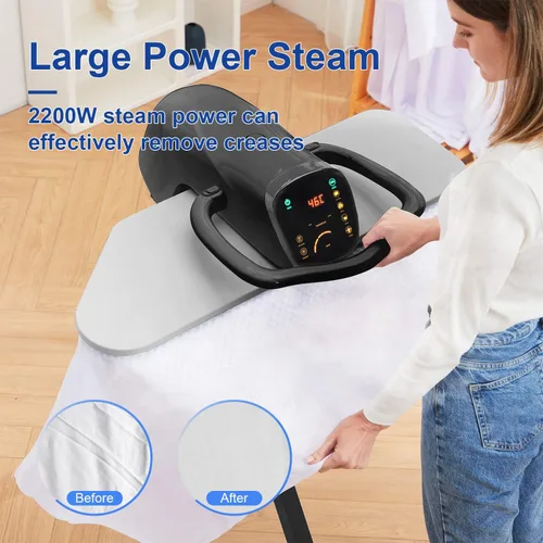 Miniatura 5 de Prensa de plancha de vapor grande de 42 pulgadas con pantalla táctil LED, prensa de vapor de 1800W con 5 configuraciones de tela, conversión