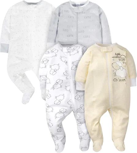 Miniatura 2 de Gerber unisex-baby 4 Pack Sleep 'N Play Footie