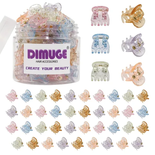 Miniatura 10 de 45 mini pinzas negras para el cabello, ideales para diseñar peinados de niños y adultos, decoración de moños, flequillo de pino, clips de sujeción