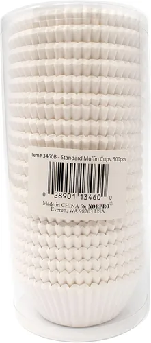 Miniatura 8 de Norpro Tazas gigantes para magdalenas, color blanco, paquete de 500