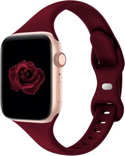 Miniatura 36 de Acrbiutu - Correas compatibles con Apple Watch de 38, 40, 41, 42, 44, 45, 46 y 49 mm, delgada, de silicona, para iWatch serie Ultra, 10, 9, 8, 7, 6