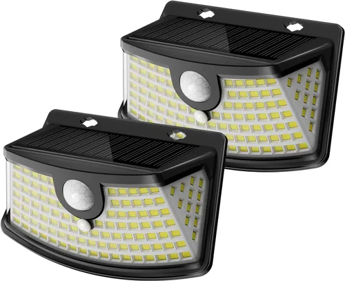 Miniatura 17 de Aootek Luces solares con sensor de movimiento, 120 luces LED con reflector de luces, gran angular de 270°, impermeable IP65, luces de paso