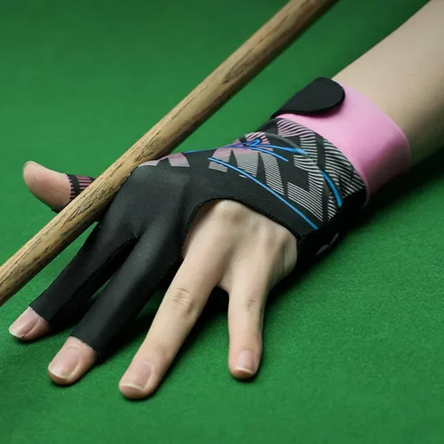 Miniatura 5 de Guante deportivo antideslizante para manos izquierdas, para billar, 3 dedos, para hombre y mujer, 1 unidad