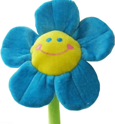 Miniatura 10 de Flor artificial de peluche, ramo de girasol de felpa con tallos flexibles, flores rellenas para decoración del hogar para bodas, fiestas, Morado