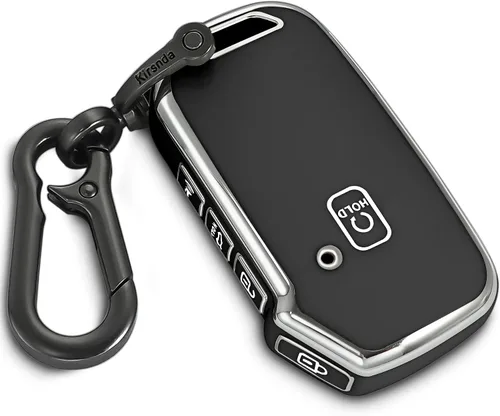 Kirsnda - Funda para llavero Kia con hebilla de metal, funda protectora de TPU suave, 4-5 botones para llavero remoto Kia Cerato Ceed Forte NIRO