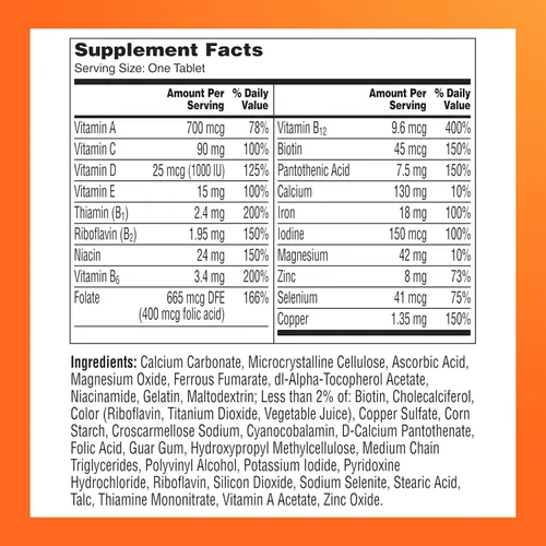 Miniatura 7 de One A Day Multivitamínico para mujeres - Vitaminas diarias para mujer con biotina, calcio, ácido fólico, hierro y zinc, vitaminas completas
