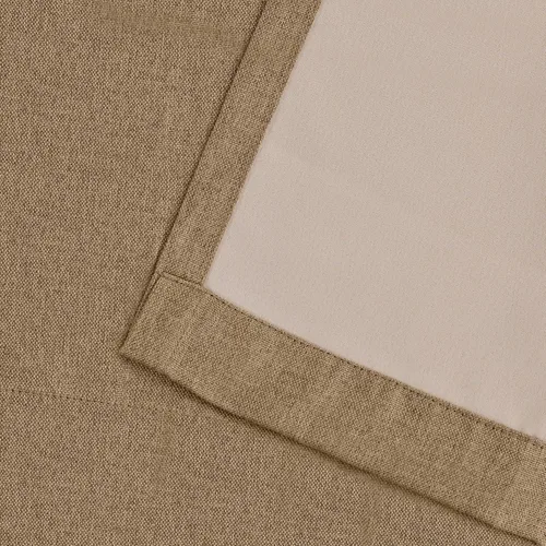 Miniatura 9 de Superior Juego de 2 cortinas opacas con textura de lino, par de paneles con aislamiento térmico con cabecera superior con ojales, cortinas clásicas