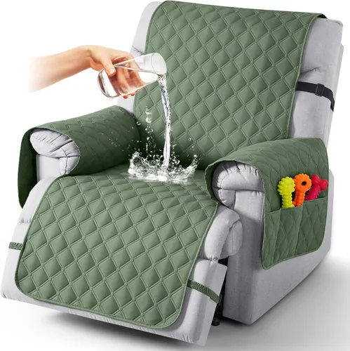 Miniatura 34 de TAOCOCO Fundas reclinables 100% impermeables, con correas para las piernas, funda de sofá reclinable reversible para silla reclinable, protector