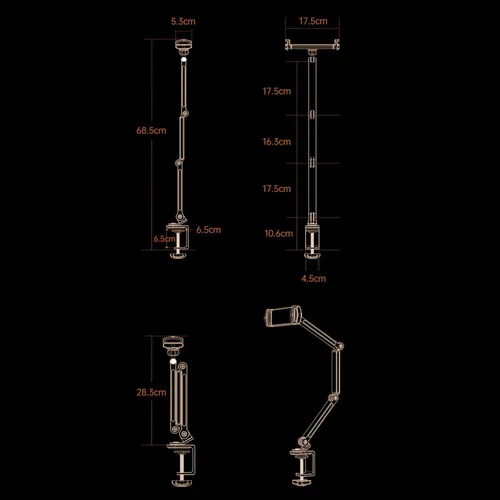 Miniatura 7 de Soporte de tableta plegable Soporte de tableta Soporte flexible ajustable para tabletas con rotación de 360 grados para teléfono móvil Plata