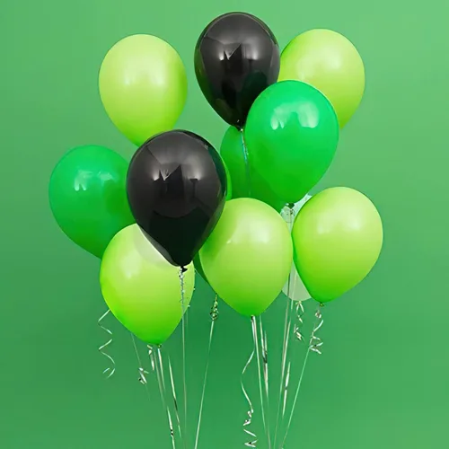Miniatura 4 de 120 globos verdes de 5 pulgadas y globos blancos, 120 unidades de 5 pulgadas
