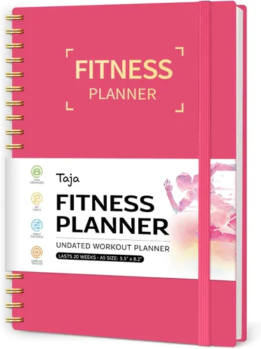 Miniatura 18 de Diario de entrenamiento físico para mujeres y hombres, tamaño A5 (5.5 x 8.2 pulgadas), planificador de registro de entrenamiento para rastrear