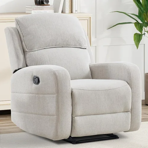 EBELLO Juego de sofá reclinable manual para sala de estar, sofá reclinable de tela suave para sala de reuniones, respaldo y apoyabrazos acolchados
