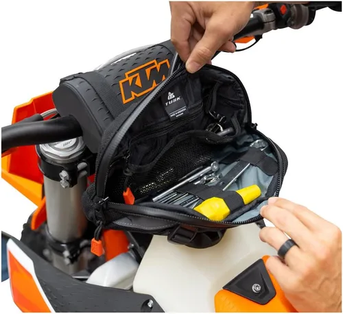 Miniatura 6 de TUSK Bolsa de manillar Dirt Bike/Adventure/Snow Bike/ATV/Compatible con SURRON SUR-RON/eBike/MTB/ 2.3L Capacidad