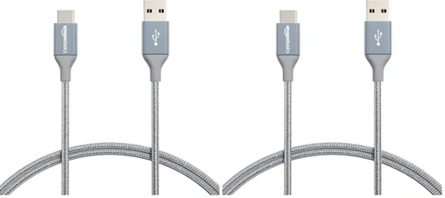 Miniatura 13 de Amazon Basics Cable de carga rápida USB-C a USB-A 2.0, cable trenzado de nailon, velocidad de 480 Mbps, certificado USB-IF, para Apple iPhone 16/15