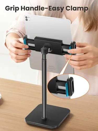 Miniatura 6 de tounee Soporte para tableta de altura ajustable, soporte máximo de 3.5 libras, hasta 18 pulgadas de alto, soporte para monitores portátiles delgado
