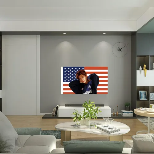 Miniatura 3 de Sungmin - Tapiz de bandera estadounidense de 3 x 5 pies para interiores y exteriores, para dormitorio, sala de estar, dormitorio, pared con ojales