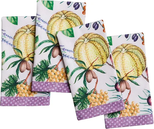 Miniatura 40 de Maison d' Hermine Happy Florals - Juego de 4 servilletas 100% algodón suave y cómodo perfectas para cenas familiares, bodas, fiestas de cóctel, 063