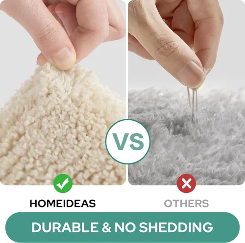 Miniatura 4 de HOMEIDEAS Alfombra de baño, suave y absorbente de agua, alfombra de microfibra de felpa esponjosa antideslizante para bañera y ducha