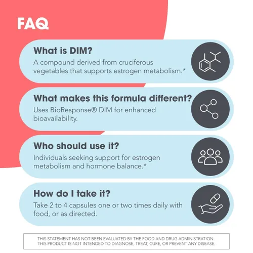 Miniatura 6 de Allergy Research Group - DIM Enhanced Delivery System - Equilibrio Hormonal, Hombres, Mujeres - 120 Cápsulas Vegetarianas
