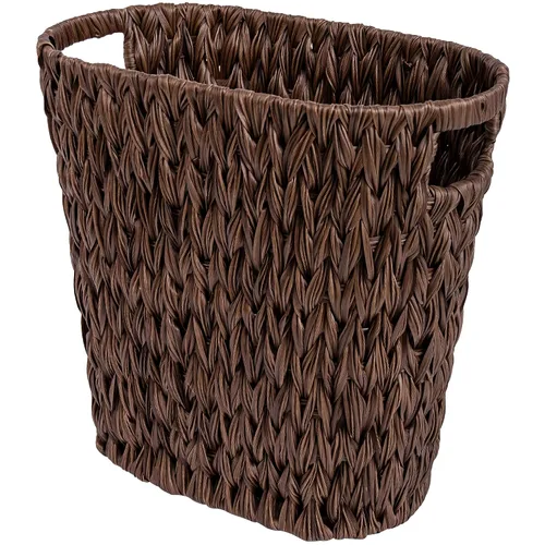 Miniatura 15 de GRANNY SAYS Cesta de basura de mimbre, papelera impermeable para baño, cestas de basura decorativas boho con asas, papelera para dormitorio