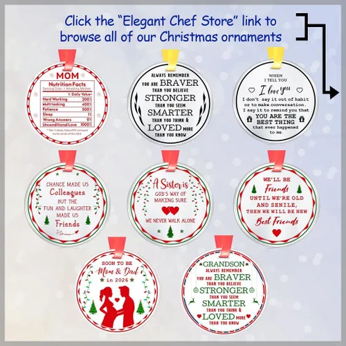 Miniatura 6 de Adorno de Navidad con texto en inglés «Thank You» «May You Be Proud of– Compañero de trabajo, apreciación laboral, recuerdo de jubilación
