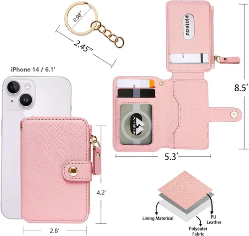 Miniatura 4 de M-Plateau Estuches para tarjetas, fundas de cuero para tarjetas e identificación, tarjetero para tarjetas de crédito, cartera pequeña para tarjetas