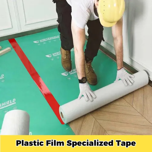 Miniatura 5 de SWRT Cinta de Marcado de Piso Roja de 2" x 110 pies y Cinta de Empalme de Baile, Cinta de Precaución para Piso de Gimnasio, Cinta de Rayas