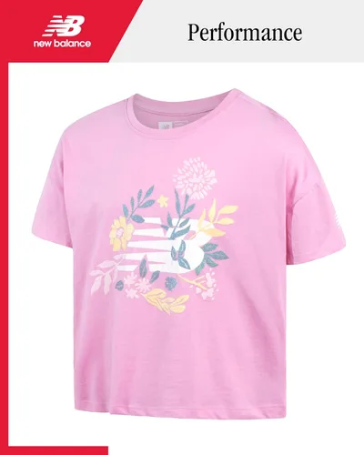 Miniatura 10 de New Balance Conjunto de leggings para niñas, camisa de manga corta de 3 piezas y leggings para niñas, pantalones de yoga para entrenamiento