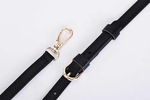 Miniatura 5 de LIVE UP Correa de Bolso de Cuero Genuino de Grano Completo Repuesto para Bolsos Cruzados y Carteras 1# negro