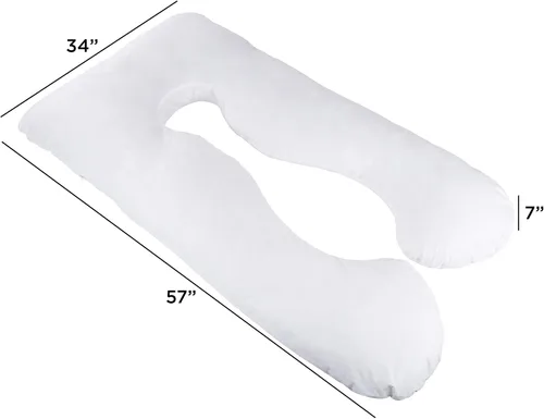 Miniatura 2 de Lavish Home - Almohada de cuerpo completo, almohada 7 en 1 con funda extraíble, cómoda forma de U para apoyo, dormir, descansar, estudiar y más