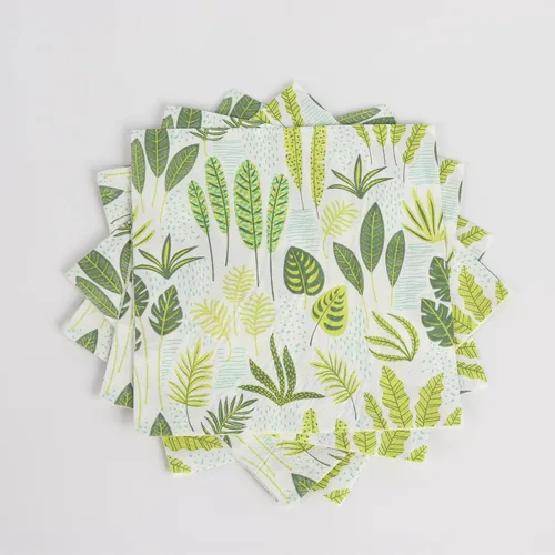 Miniatura 7 de 20 servilletas desechables verdes – Servilletas de cena de 2 capas impresas botánicas – Servilletas de papel para cenas, fiestas, uso diario 4