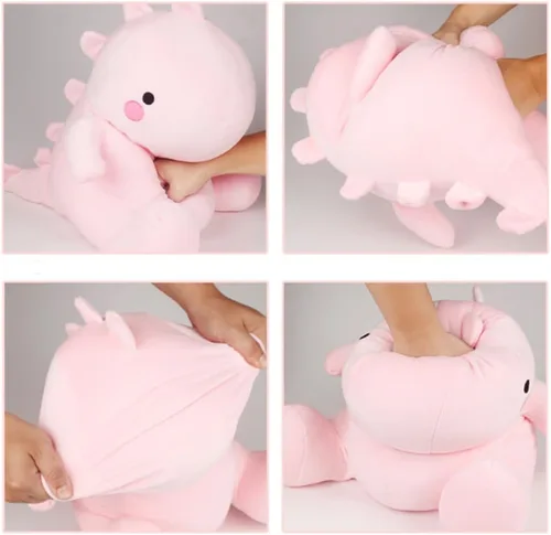 Miniatura 4 de Juguete de peluche de dinosaurio, lindo y suave, regalo de muñeca de peluche de dinosaurio, adecuado para familiares y amigos en cumpleaños, Verde
