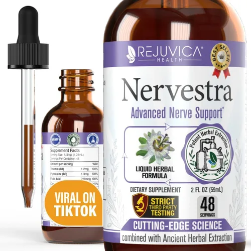 Miniatura 7 de Nervestra Suplemento de apoyo para la salud nerviosa – Fórmula líquida herbaria de rápida absorción – cúrcuma, corteza de sauce blanco, vitaminas B