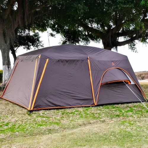 Miniatura 3 de KTT Extra Large Tent 12 Person,Family Cabin Tents,2 Bay-Windows,2 Rooms and 3 Doors 3 Windows with Mesh,Waterproof,Straight Wall,Double Layer,Big
