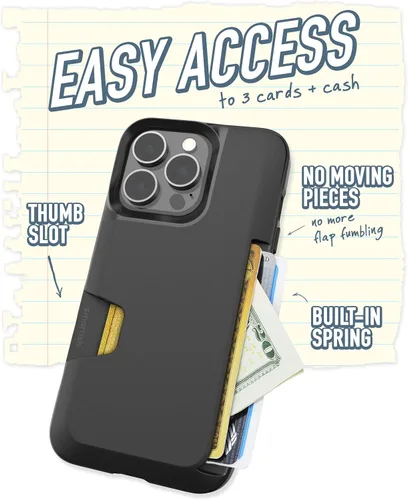 Miniatura 2 de Smartish® Funda tipo cartera para iPhone 13 Pro - Wallet Slayer Vol. 1 [Delgada + Protectora] Con tarjetero - Probada contra caídas Ranura oculta