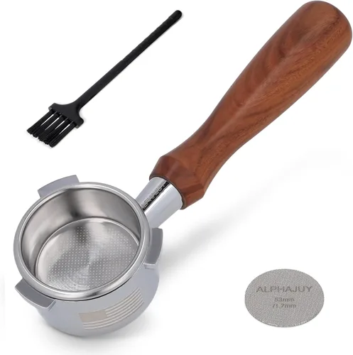 Miniatura 7 de Portafiltro sin fondo de 2.126 in compatible con Breville de 2.126 in con grabado único de la bandera de Estados Unidos, enriquece tu café espresso