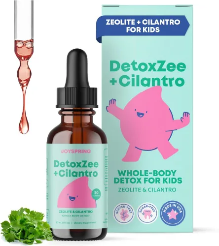 JoySpring Gotas de cilantro de desintoxicación y desintoxicación herbaria para niños