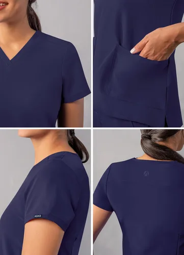 Miniatura 4 de Adar Addition - Ropa quirúrgica para mujer, moderna camiseta médica con cuello en V
