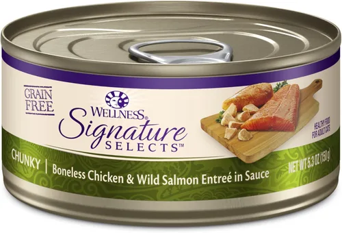 Miniatura 14 de Wellness CORE Signature Selects - Alimento húmedo enlatado triturado para gatos adultos, natural, rico en proteínas, sin granos, receta de entrada