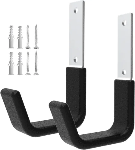 Ganchos de garaje resistentes – Ganchos de almacenamiento multiusos de montaje en pared para manguera, bicicleta, motosierra, soplador de hojas,